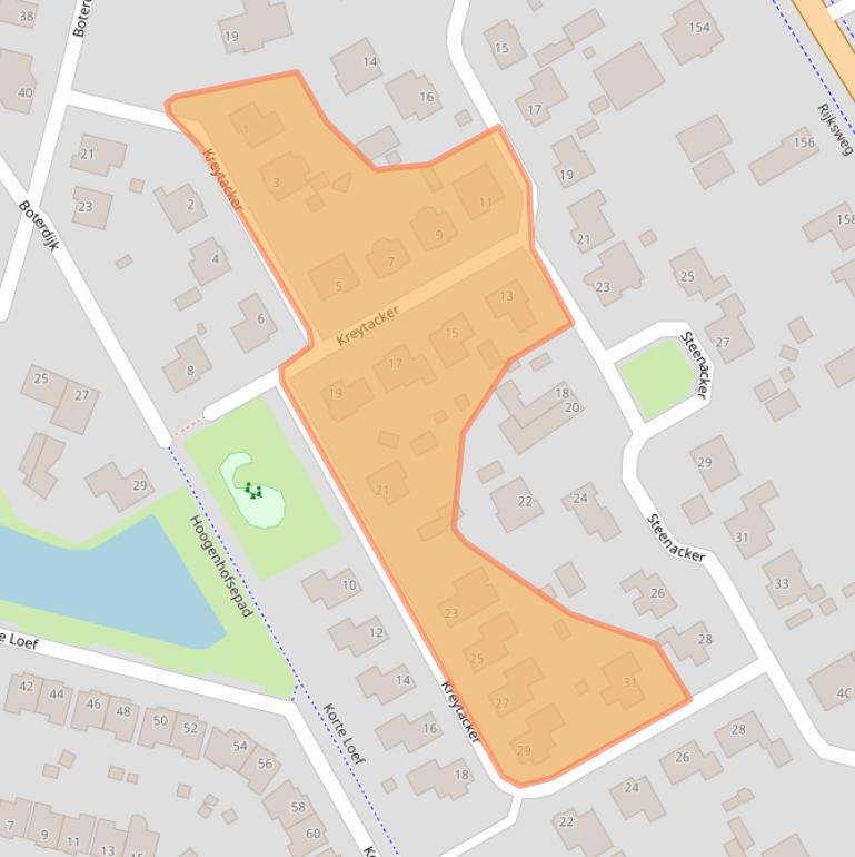 Kaart van postcodegebied 6581JP.