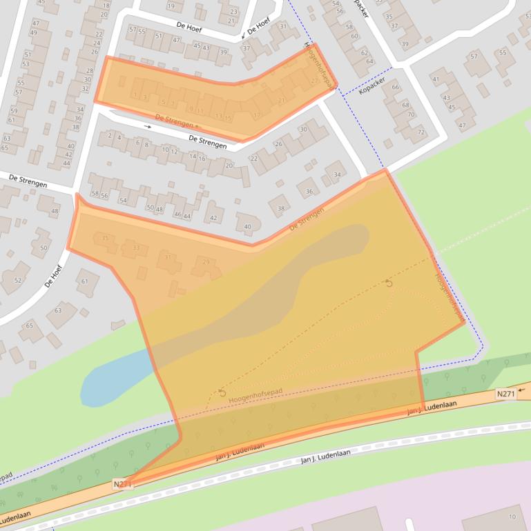 Kaart van postcodegebied 6581JX.