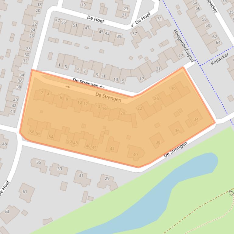 Kaart van postcodegebied 6581JZ.