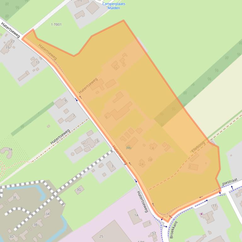 Kaart van postcodegebied 6581KE.