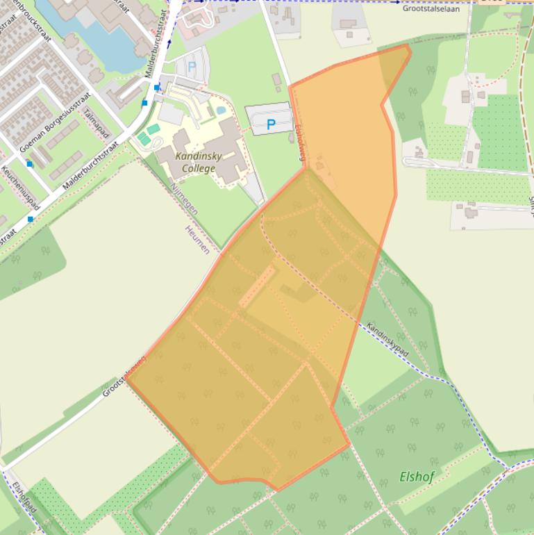 Kaart van postcodegebied 6581KL.