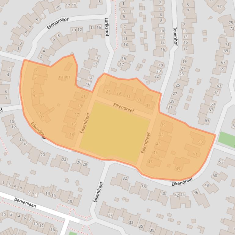 Kaart van postcodegebied 6581PB.