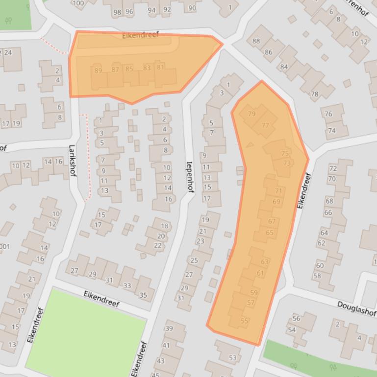 Kaart van postcodegebied 6581PC.