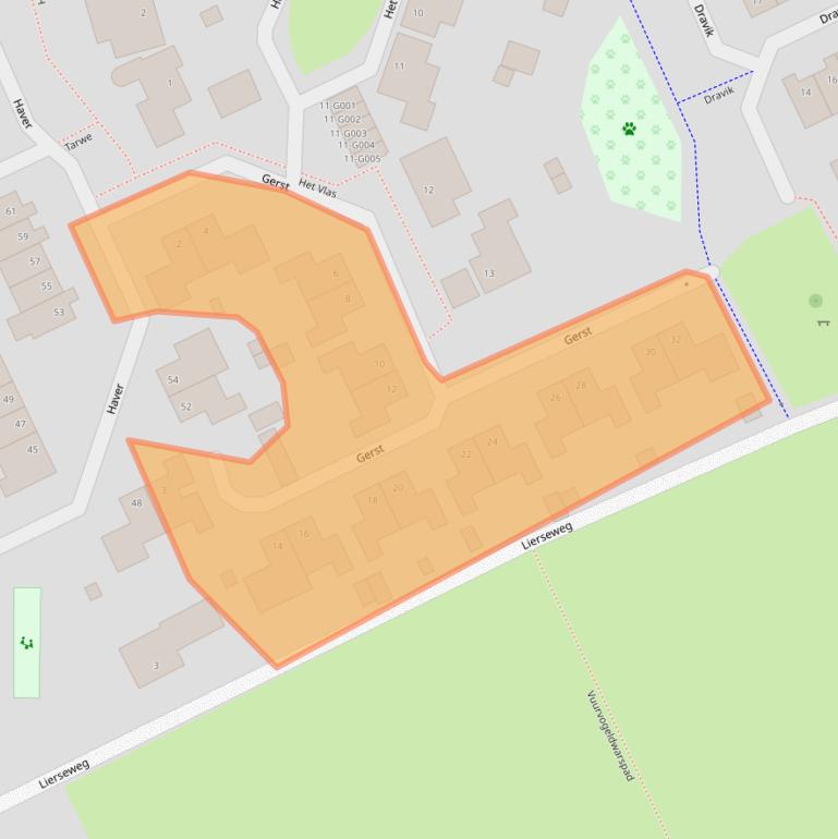 Kaart van postcodegebied 6581RD.