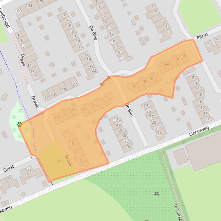 Kaart van postcodegebied 6581RG.