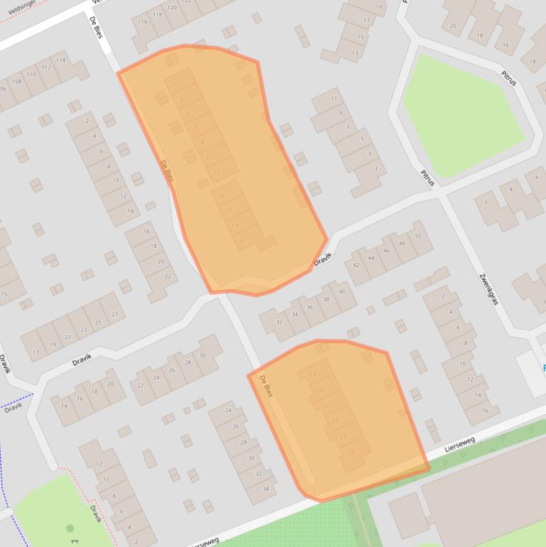 Kaart van postcodegebied 6581RH.