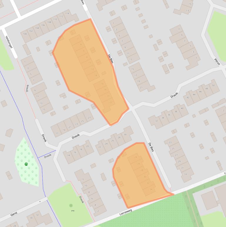 Kaart van postcodegebied 6581RJ.