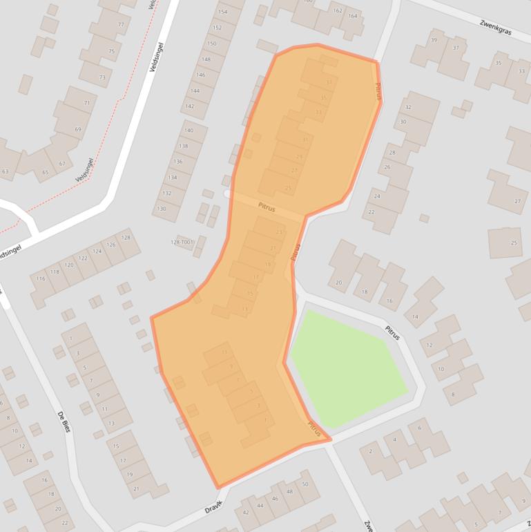 Kaart van postcodegebied 6581RM.