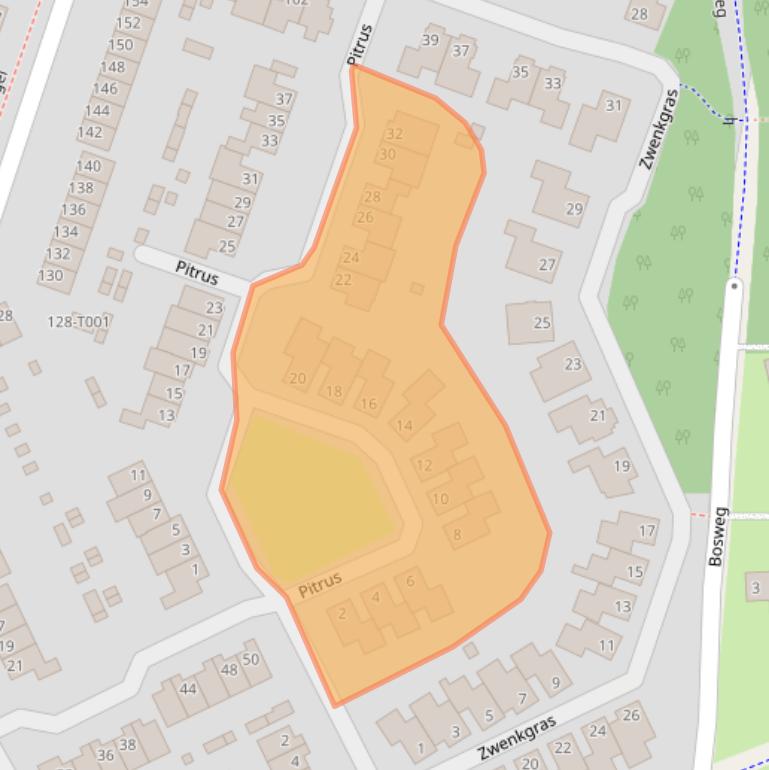 Kaart van postcodegebied 6581RR.