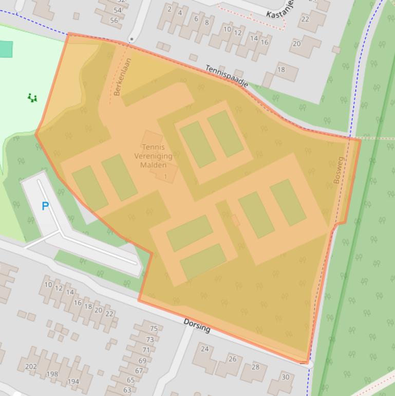 Kaart van postcodegebied 6581RT.