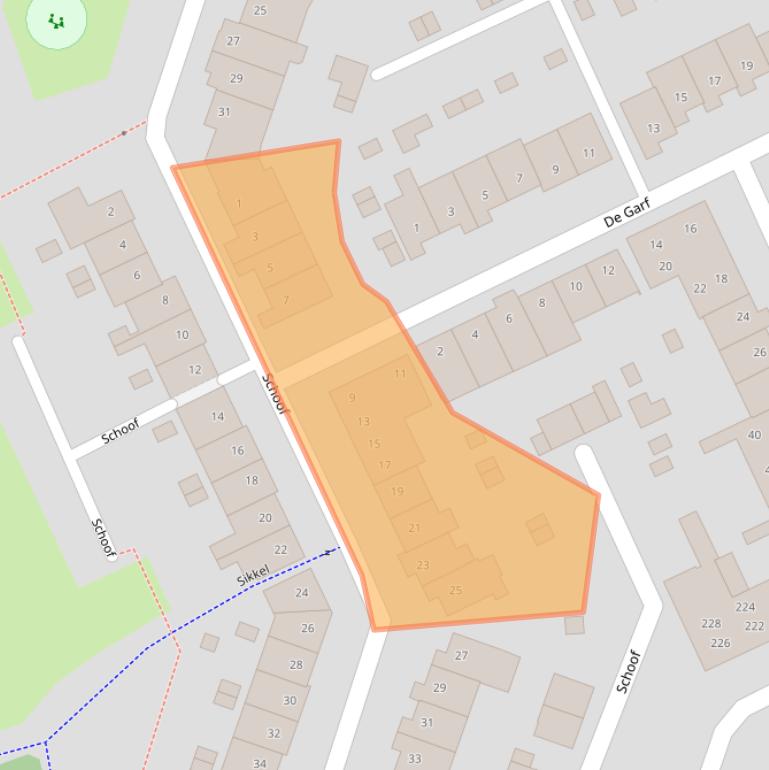 Kaart van postcodegebied 6581SC.