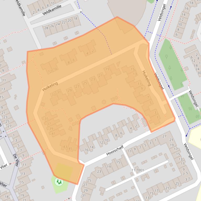 Kaart van postcodegebied 6581SN.