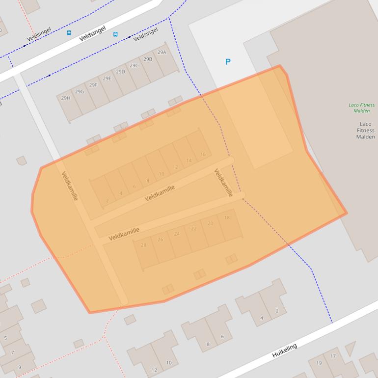 Kaart van postcodegebied 6581SP.