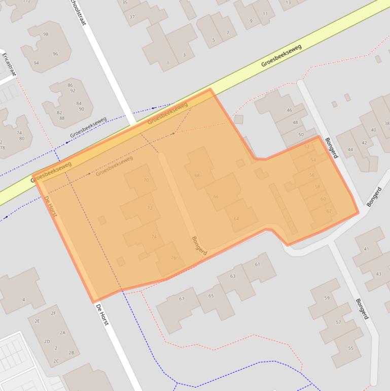 Kaart van postcodegebied 6581TH.