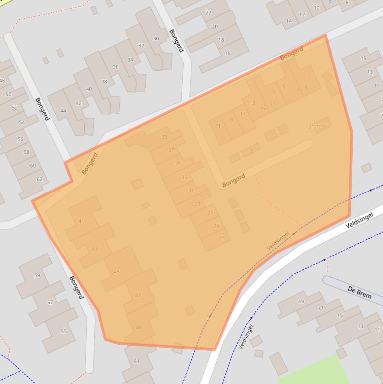 Kaart van postcodegebied 6581TJ.