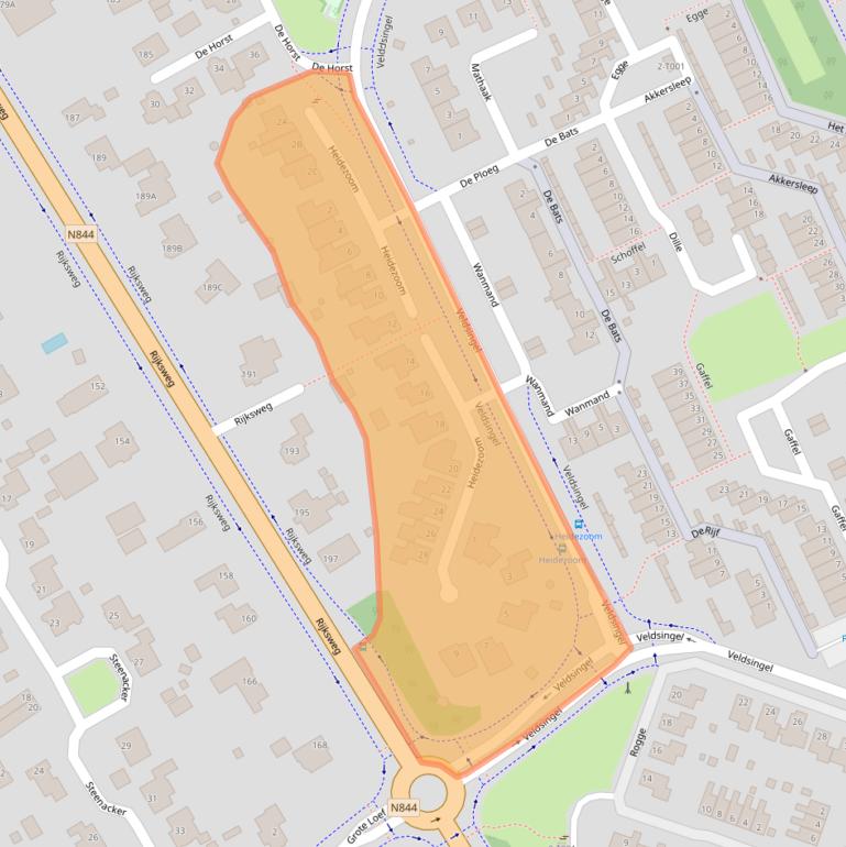 Kaart van postcodegebied 6581VB.