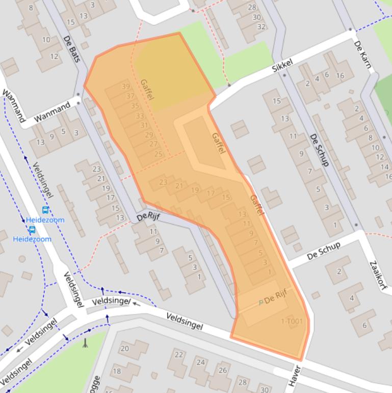 Kaart van postcodegebied 6581VC.