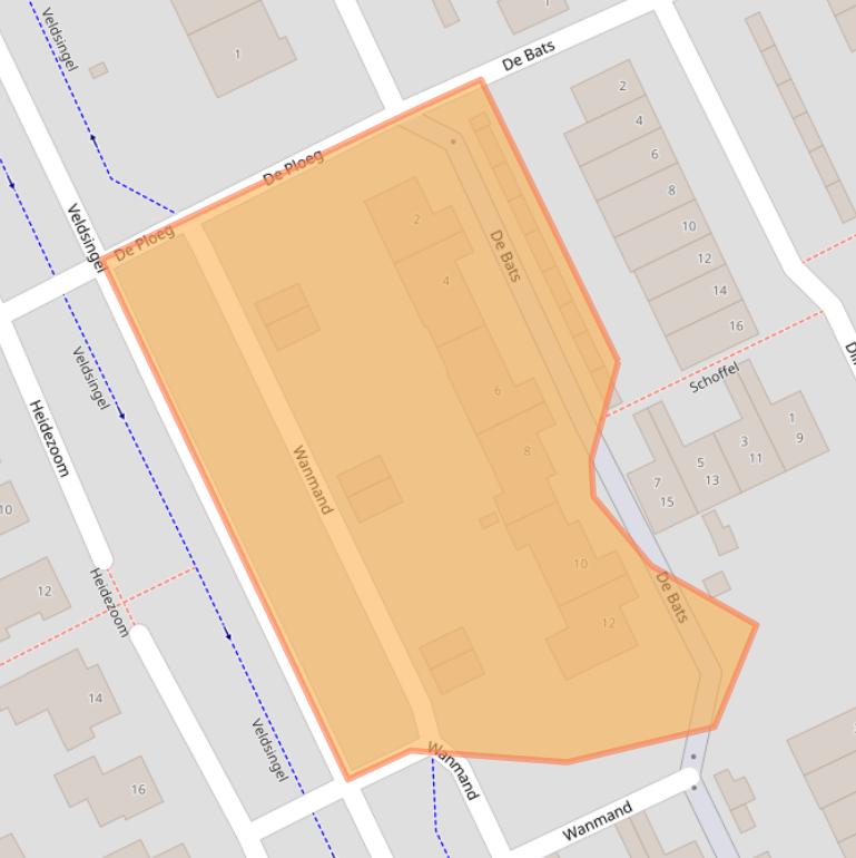 Kaart van postcodegebied 6581VE.