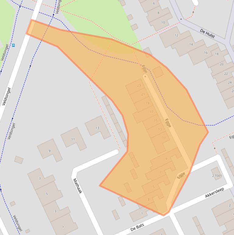 Kaart van postcodegebied 6581VL.