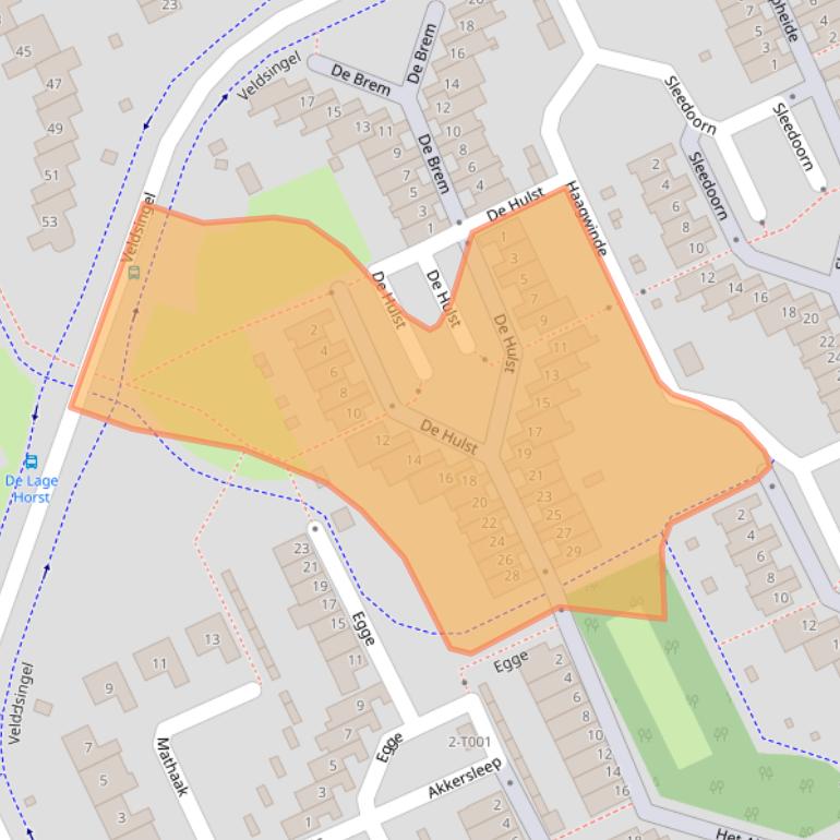 Kaart van postcodegebied 6581VR.