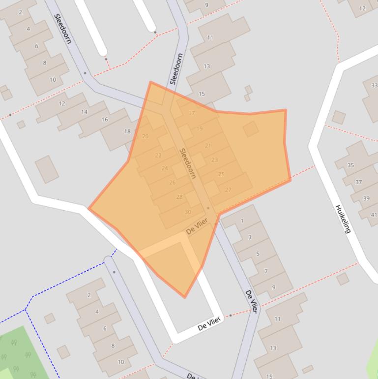 Kaart van postcodegebied 6581VZ.