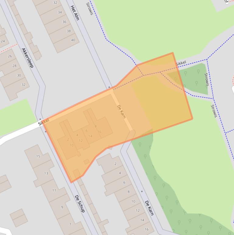 Kaart van postcodegebied 6581WG.