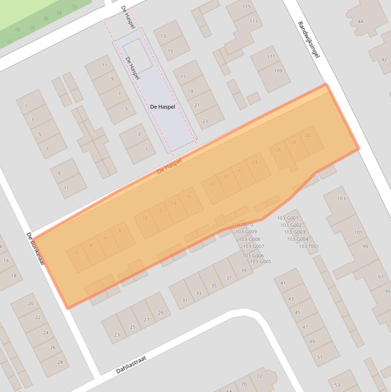 Kaart van postcodegebied 6581WX.