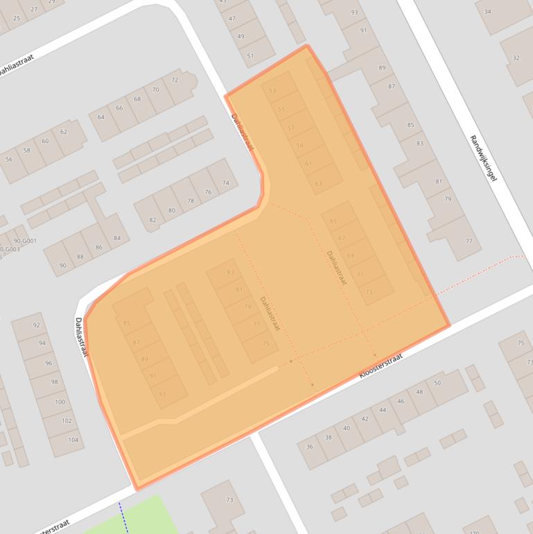 Kaart van postcodegebied 6581XK.