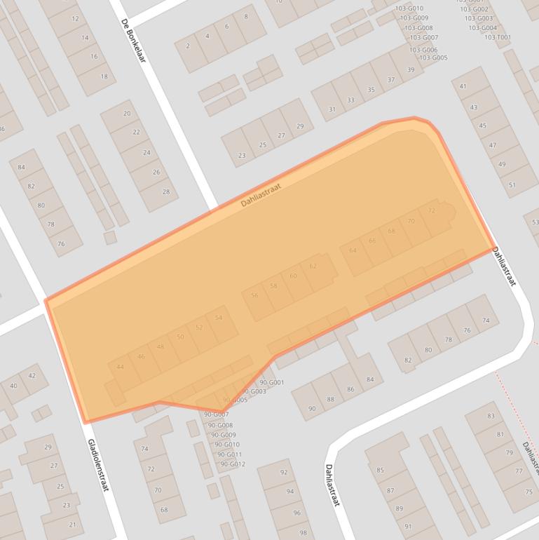 Kaart van postcodegebied 6581XM.