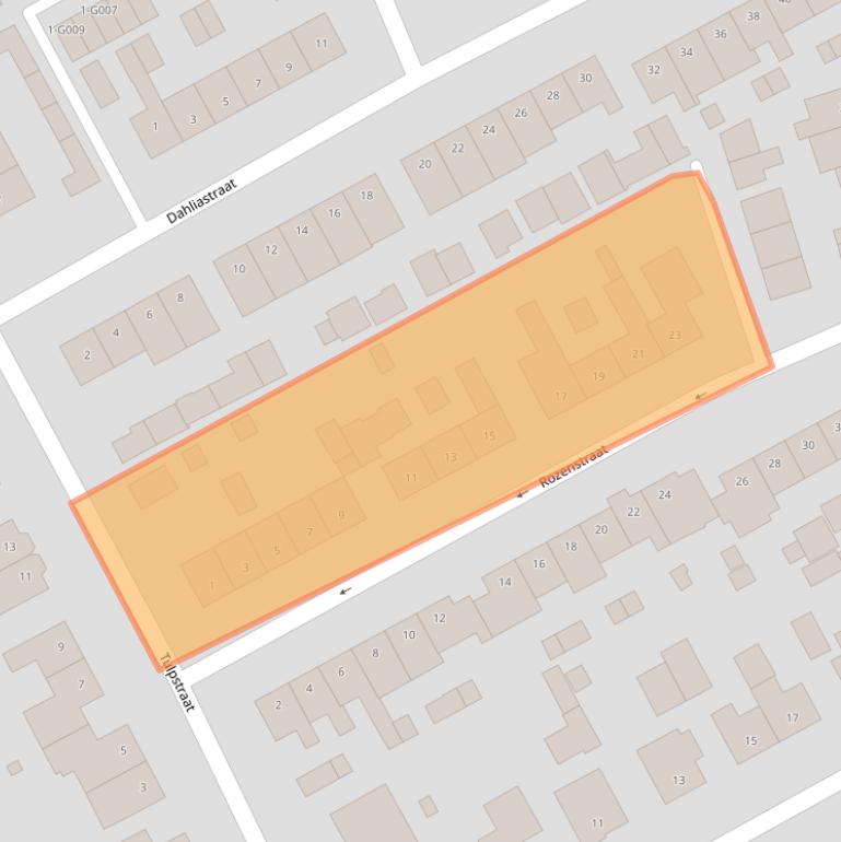 Kaart van postcodegebied 6581XP.