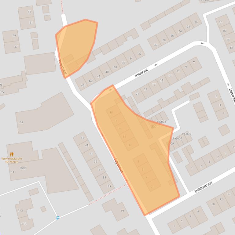 Kaart van postcodegebied 6581XV.