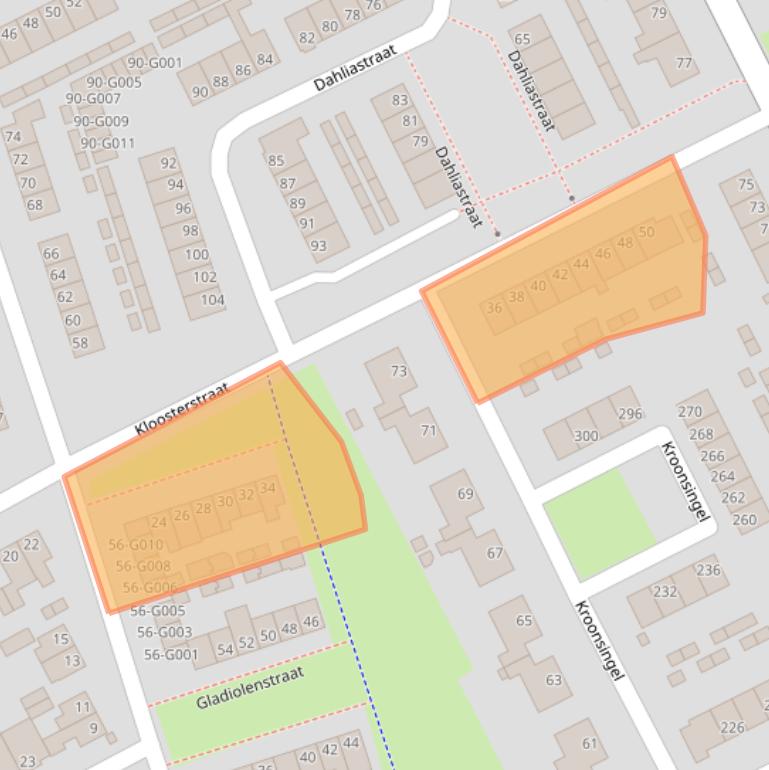 Kaart van postcodegebied 6581XZ.