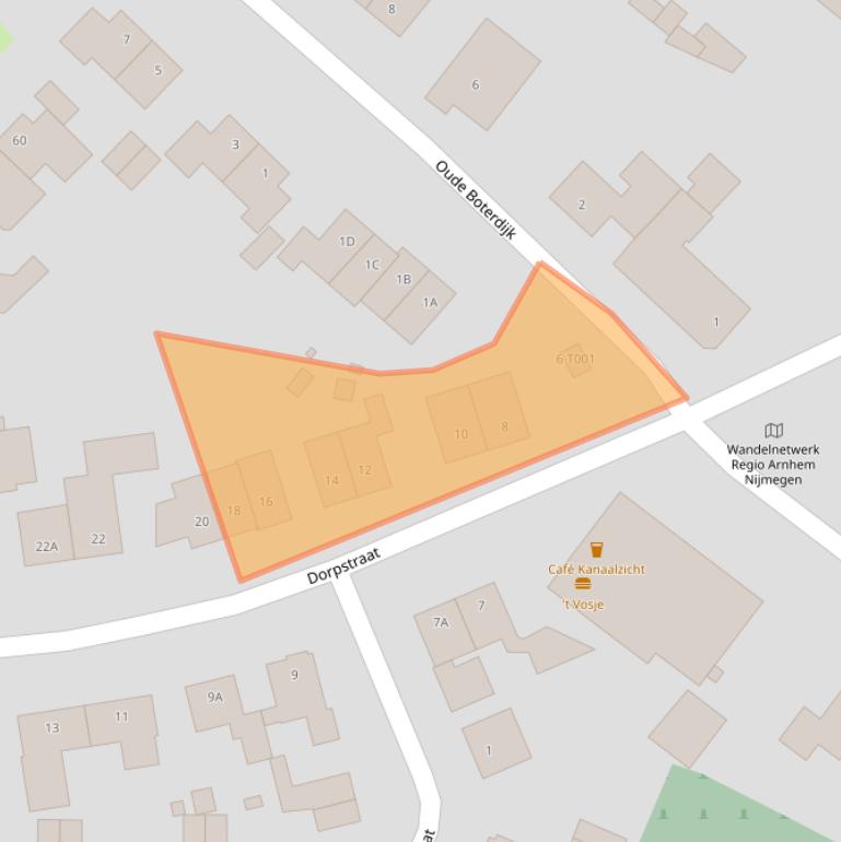 Kaart van postcodegebied 6582AM.