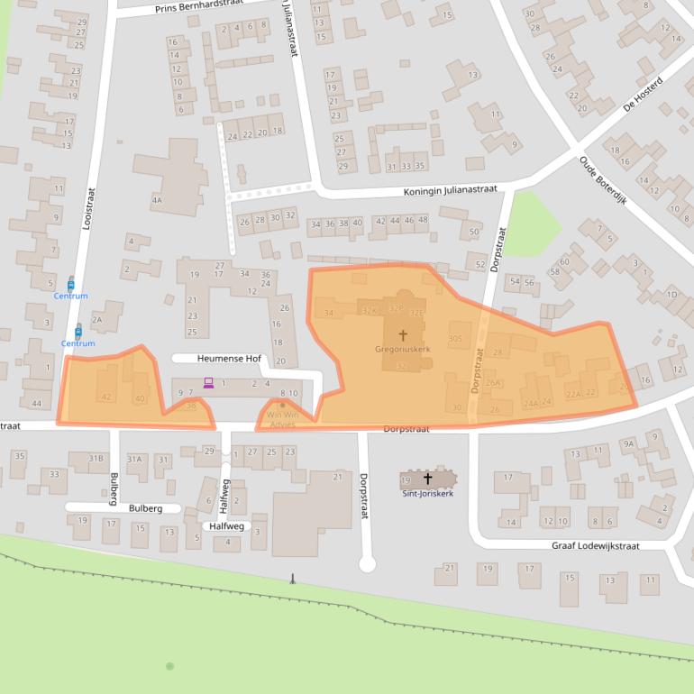 Kaart van postcodegebied 6582AN.