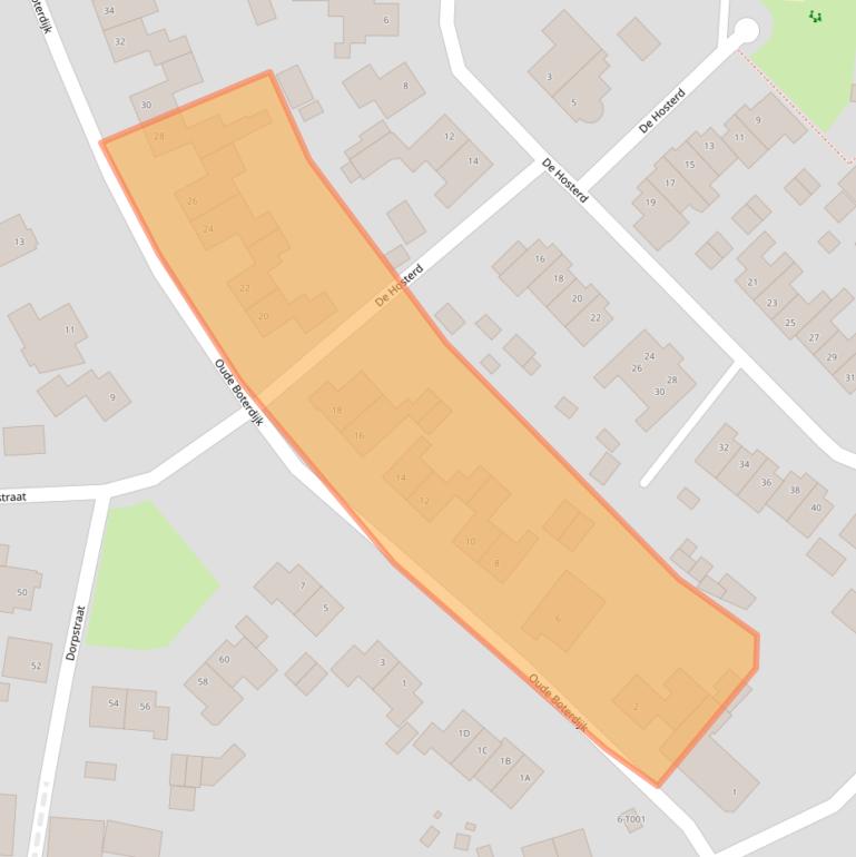 Kaart van postcodegebied 6582AT.