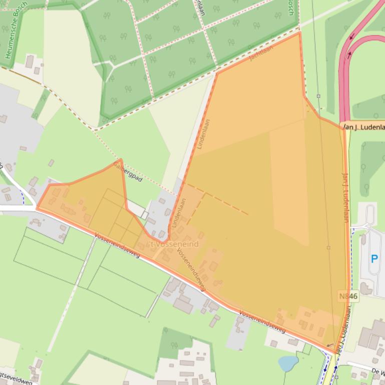 Kaart van postcodegebied 6582BP.