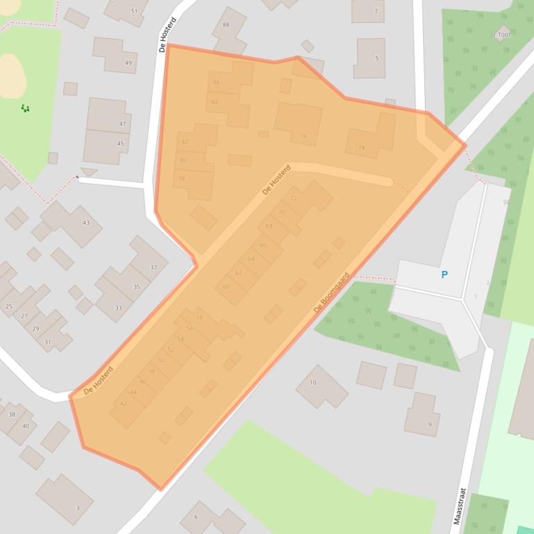 Kaart van postcodegebied 6582CC.