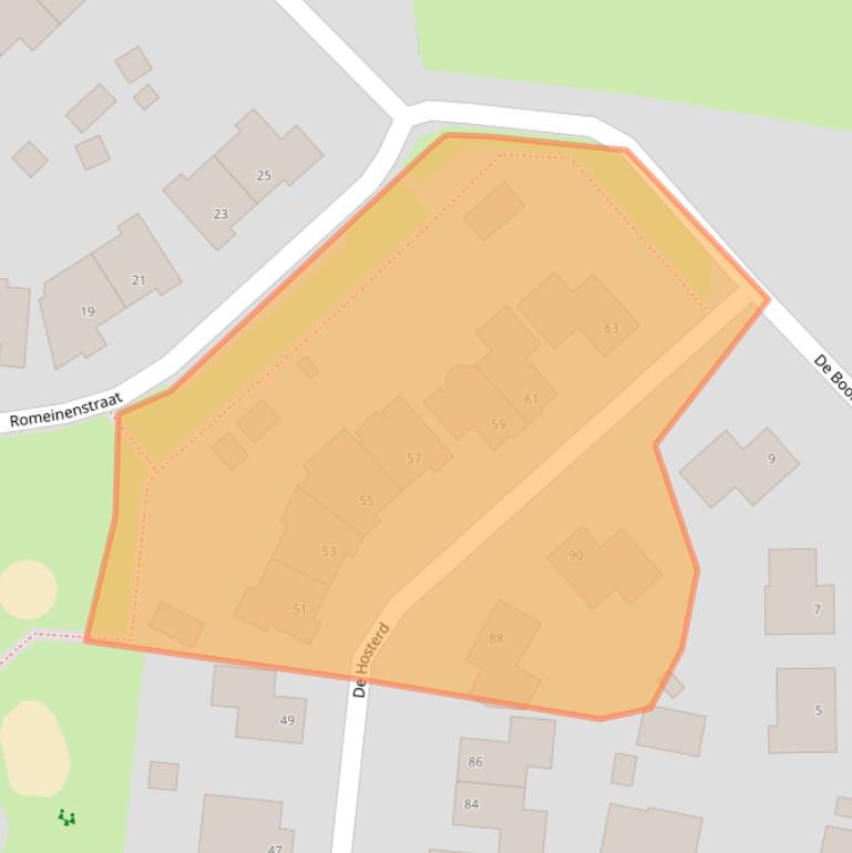 Kaart van postcodegebied 6582CD.