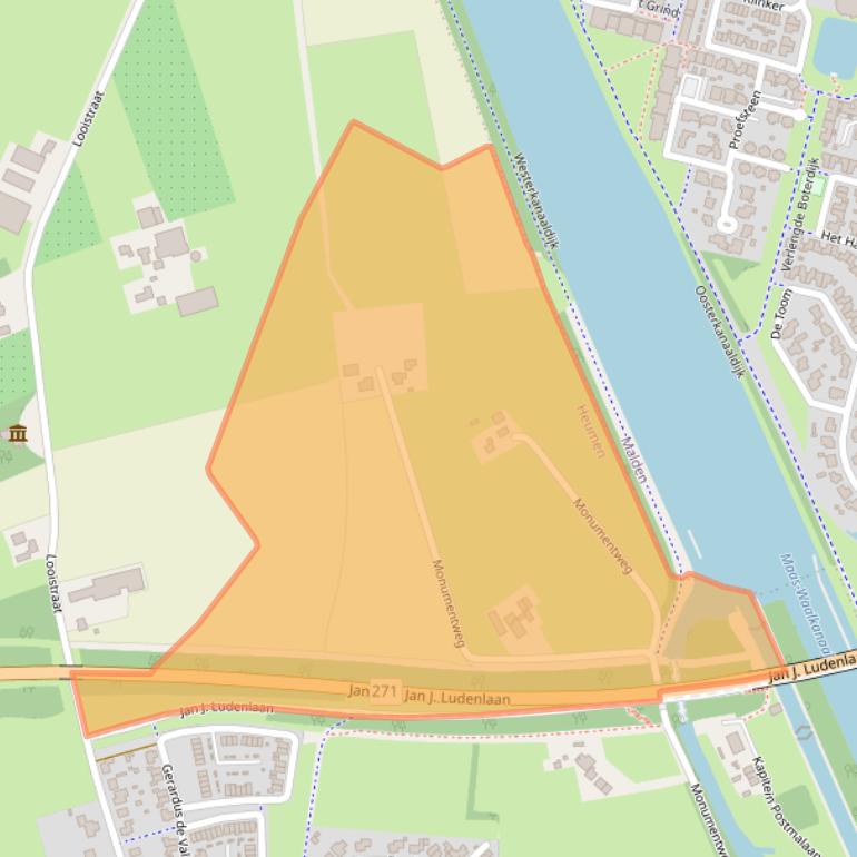 Kaart van postcodegebied 6582CG.