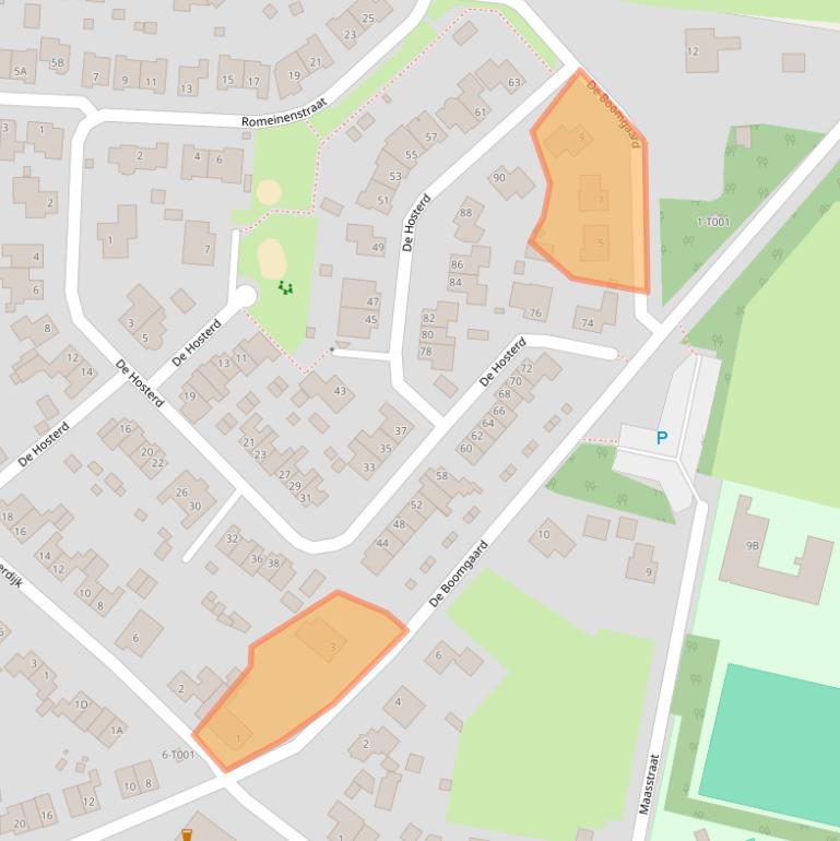 Kaart van postcodegebied 6582CK.