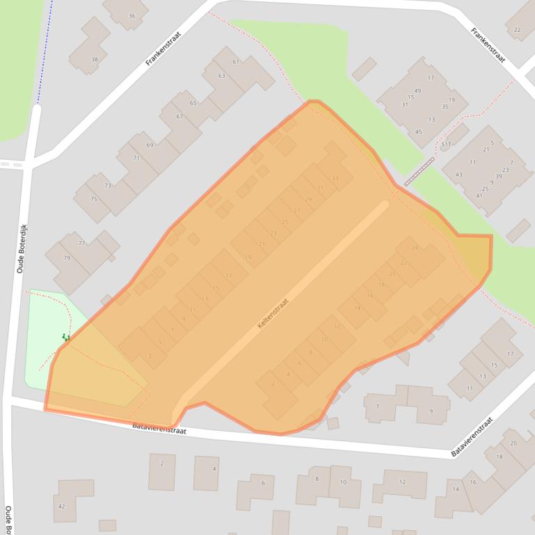 Kaart van postcodegebied 6582CV.