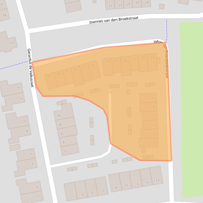 Kaart van postcodegebied 6582EC.