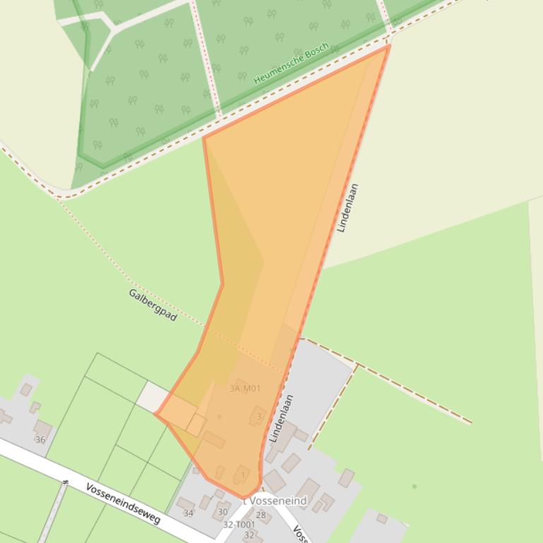 Kaart van postcodegebied 6582JA.