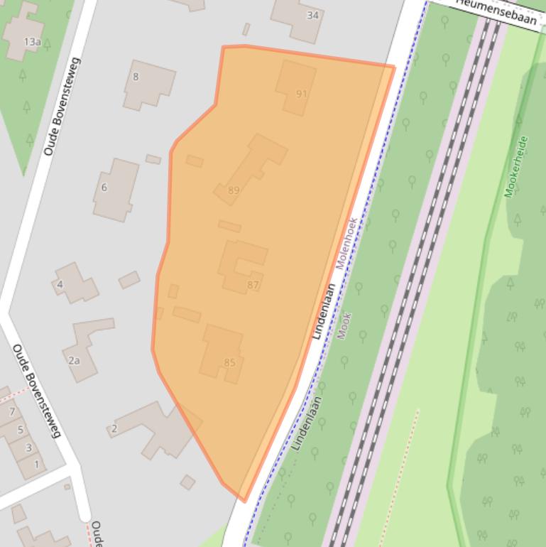 Kaart van postcodegebied 6584AD.