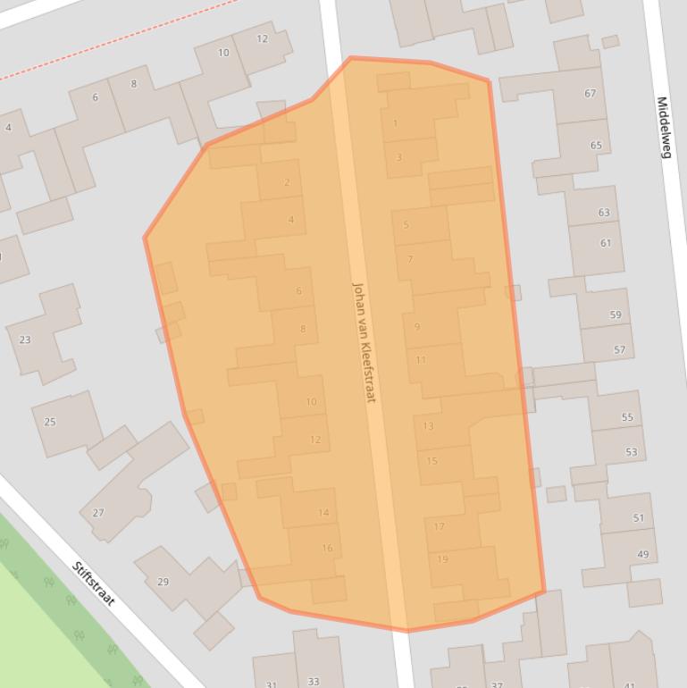 Kaart van postcodegebied 6584AM.