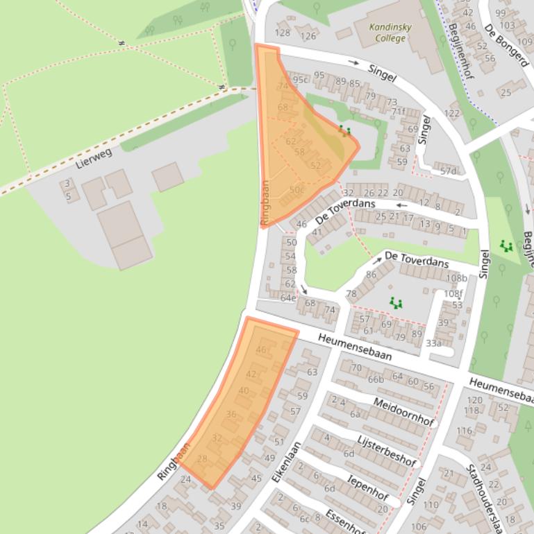 Kaart van postcodegebied 6584BC.