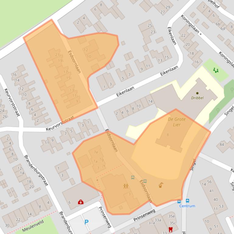 Kaart van postcodegebied 6584BD.