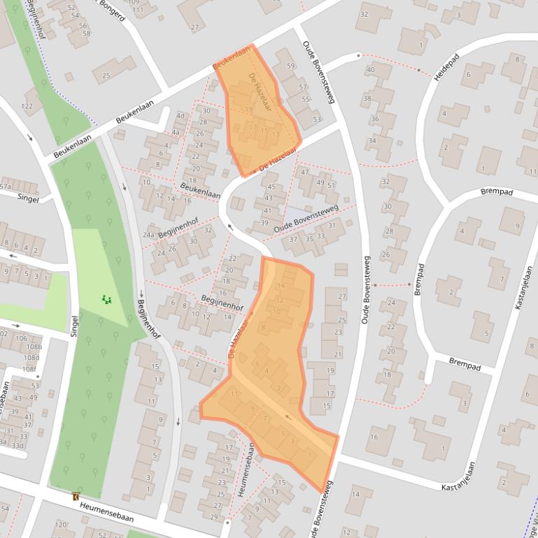 Kaart van postcodegebied 6584CV.