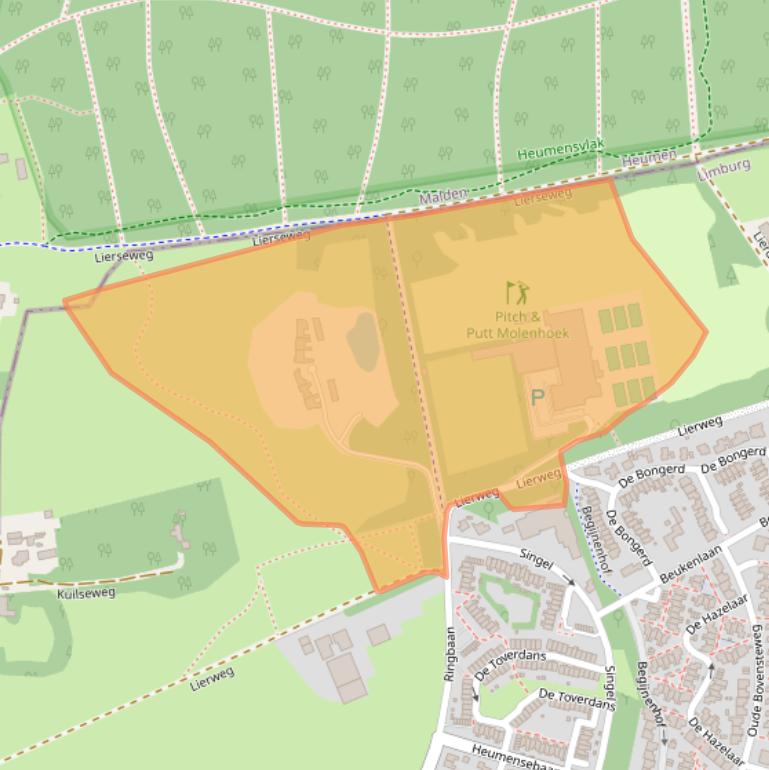 Kaart van postcodegebied 6584DC.