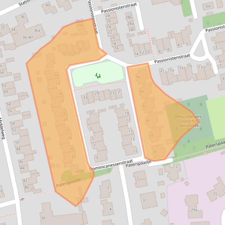 Kaart van postcodegebied 6584GM.